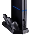 4 az 1-ben PS4 álló tartó ventilátorral, USB hubbal és 2 kontroller töltővel