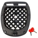 Maleta universal moto negra con placa de montaje