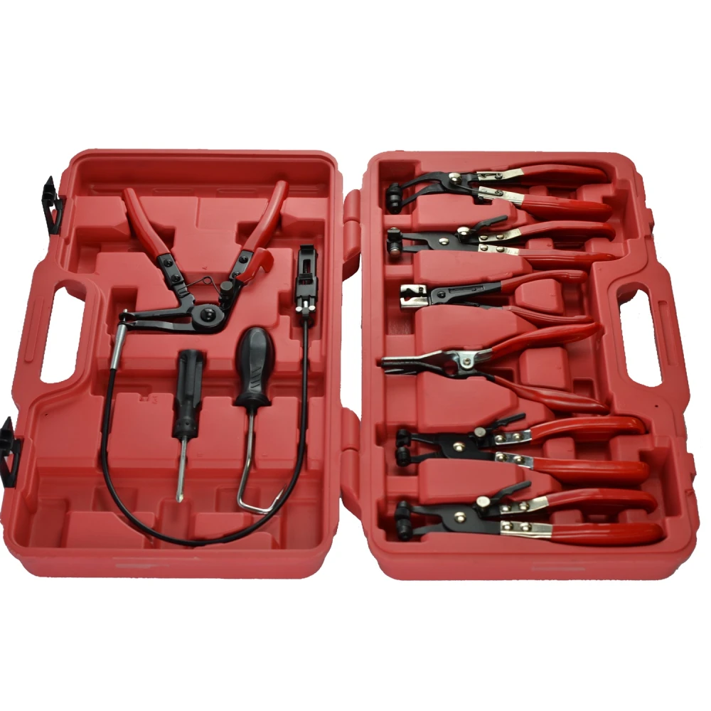 Detalle de alicates para abrazaderas de mangueras flexibles y de banda plana