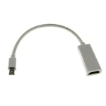 Vista lateral del adaptador Mini Displayport a HDMI mostrando conectores