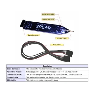 Spear adapter for 360 Xtractor: Liteon key extraction without soldering