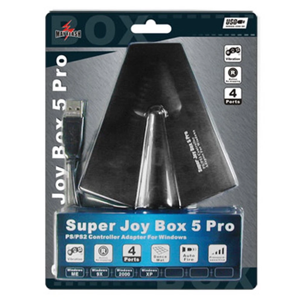 Super Joybox 5 Pro PS2-PC adapter 4 kontrollerhez, Windows kompatibilis