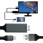 USB-C–HDMI adapter, HDTV kompatibilis 4K konverter