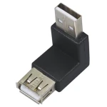 USB A apa–anya adapter 90°-os szögben, kompakt csatlakozáshoz
