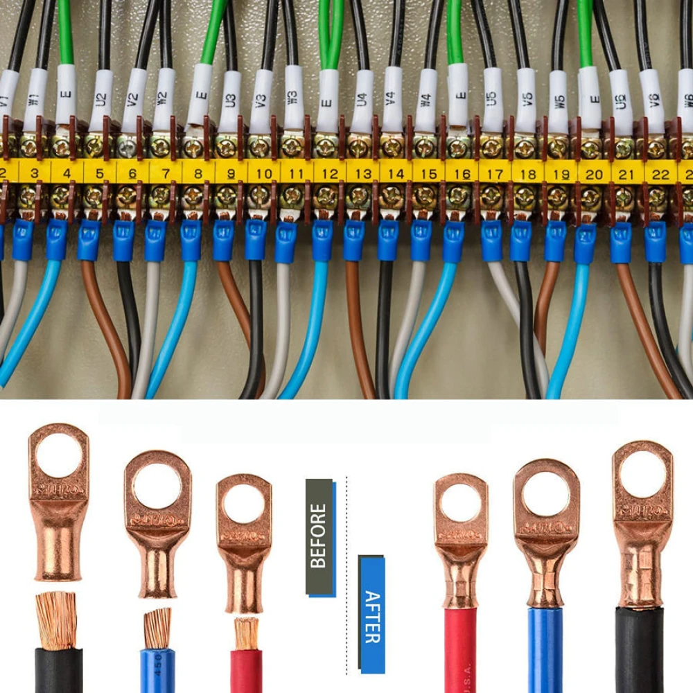 Krimpelő fogó 6-50mm² csúszásmentes markolattal