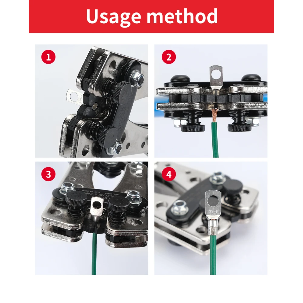 Krimpelő fogó 6-50mm² csúszásmentes markolattal