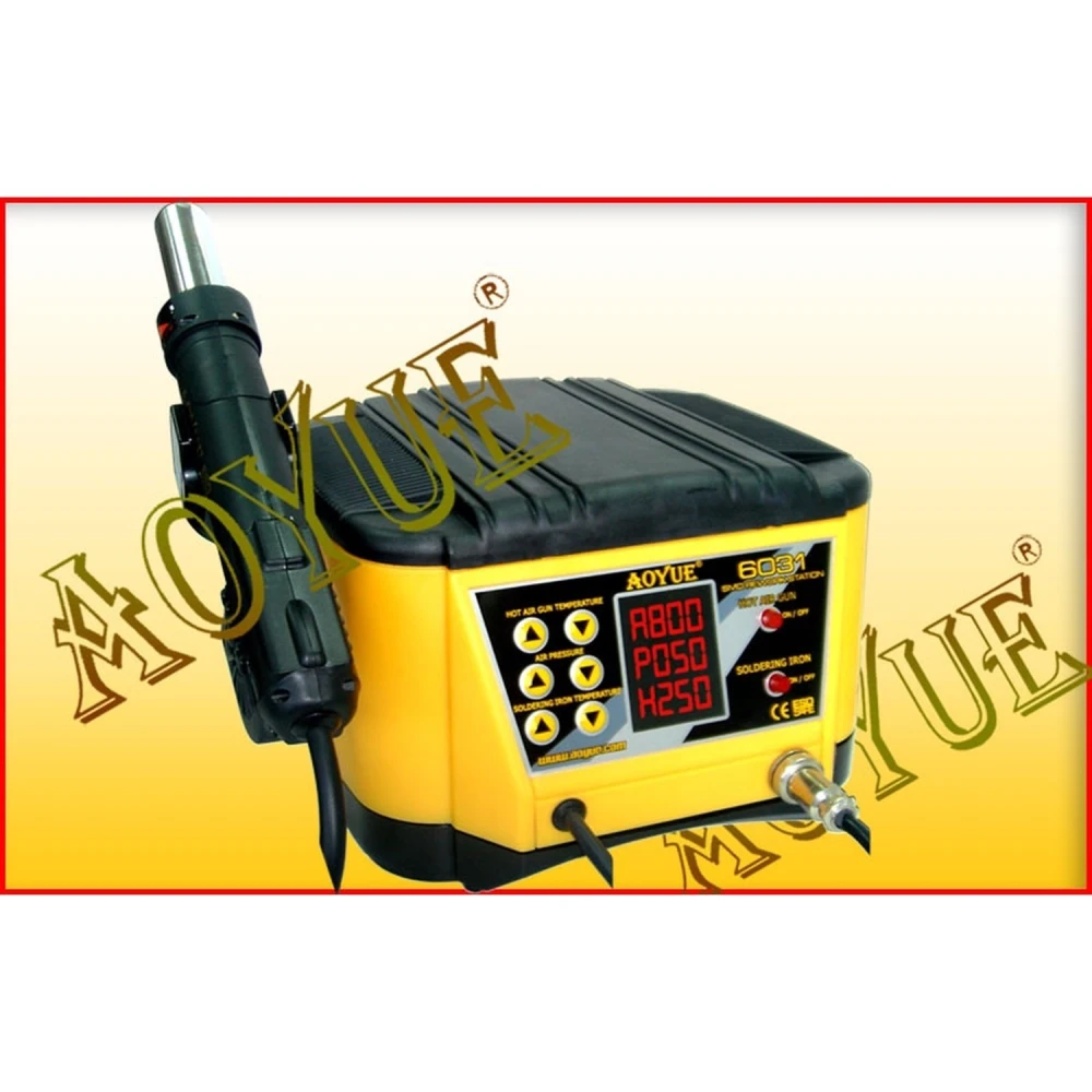 Aoyue 6031 Sirocco Series professzionális 2 az 1-ben javítóállomás