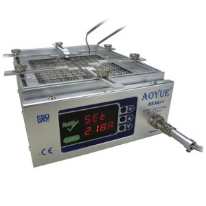 Aoyue 853a++ előmelegítő állomás digitális vezérléssel és kihúzható tartóval
