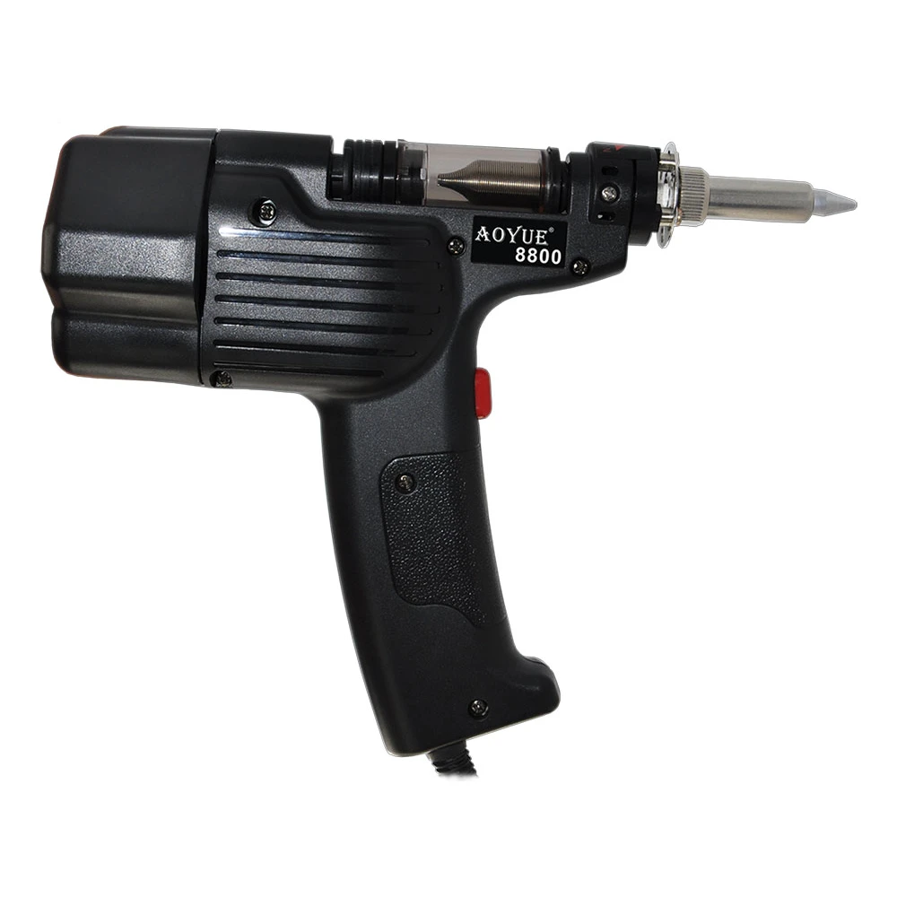 Pistola desoldadora Aoyue 8800 en uso para electrónica