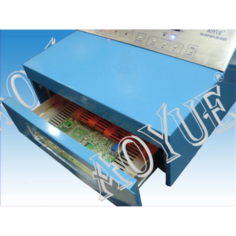 Detalle del panel de control digital del horno reflow Aoyue HHL3000