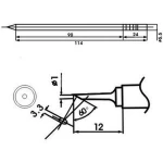 Aoyue LF-1C forrasztópáka hegy beépített ellenállással forrasztóállomásokhoz
