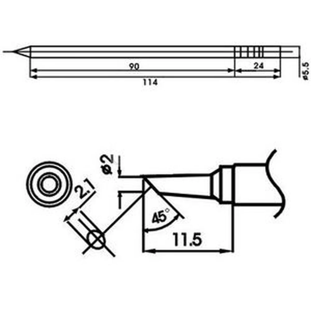 Aoyue LF-2BC forrasztópáka hegy beépített ellenállással