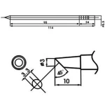 Aoyue LF-3BC forrasztópáka-hegy beépített ellenállással forrasztóállomásokhoz