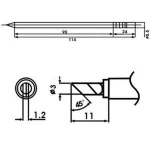 Aoyue LF-KU forrasztópáka hegy beépített ellenállással forrasztóállomásokhoz