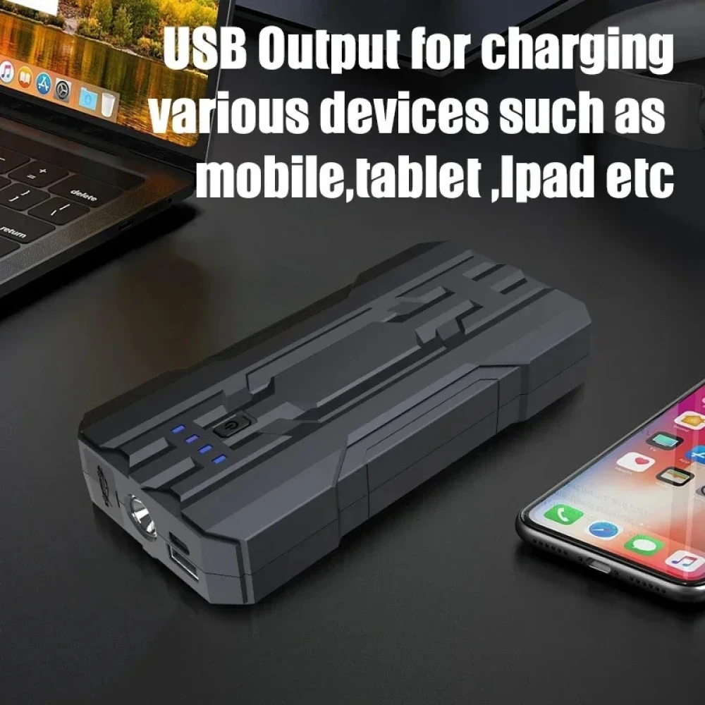 Autóindító booster 8000mAh Jumpstarter S301 kompakt és biztonságos LED SOS lámpával