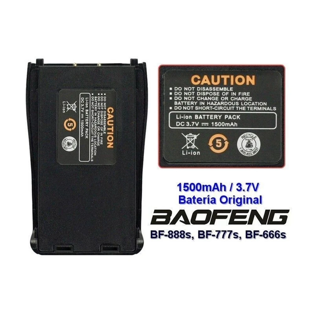 Baofeng BF-888S kompatibilis akkumulátor 1500mAh 3,7V walkie talkie rádiókhoz