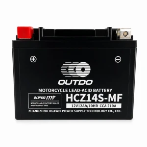 Motorkerékpár AGM akkumulátor 12V 12Ah OUTDO HCZ14S-MF - Kompatibilis Yuasa YTZ14S(-BS) / GTZ14S / ETZ14S