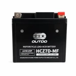 Motorkerékpár Akkumulátor AGM 12V 6Ah OUTDO HCZ7D-MF - Kompatibilis Yuasa YTZ7S-BS / GTZ7S / ETZ7S