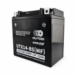 Motorkerékpár akkumulátor AGM 12V 12Ah OUTDO UTX14-BS(MF) - Kompatibilis: Yuasa YTX14-BS / GTX14-BS / ETX14-BS