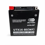 Motorkerékpár akkumulátor AGM 12V 14Ah OUTDO UTX16-BS(MF) - Kompatibilis Yuasa YTX16-BS / GTX16-BS / ETX16-BS / 16-B