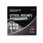 Motor AGM Akkumulátor 12V 5Ah OUTDO UTX5L-BS(MF) - Kompatibilis Yuasa YTX5L-BS / GTX5L-BS / ETX5L-BS