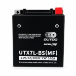 Motorkerékpár akkumulátor AGM 12V 7Ah OUTDO UTX7L-BS(MF) - Kompatibilis: Yuasa YTX7L-BS / GTX7L-BS / ETX7L-BS