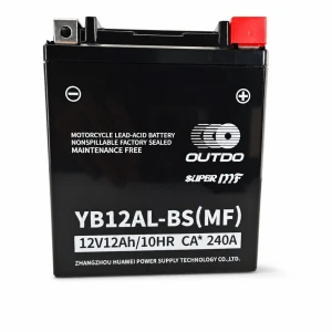 Motor Akkumulátor AGM 12V 12Ah OUTDO YB12AL-BS(MF) - Kompatibilis Yuasa YB12AL-A2 / GS YB12AL-A2 / 12N12-4A-1 (flooded hasonló)