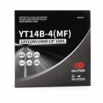 Motorkerékpár Akkumulátor AGM 12V 12Ah OUTDO YT14B-4(MF) - Kompatibilis Yuasa YT14B-BS / GT14B-BS / GT14B-4 / ETZ14B-BS / ET14B-4