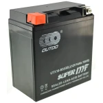 Bateria Moto YTX16-BS Gel vista lateral con bornes positivos a la izquierda