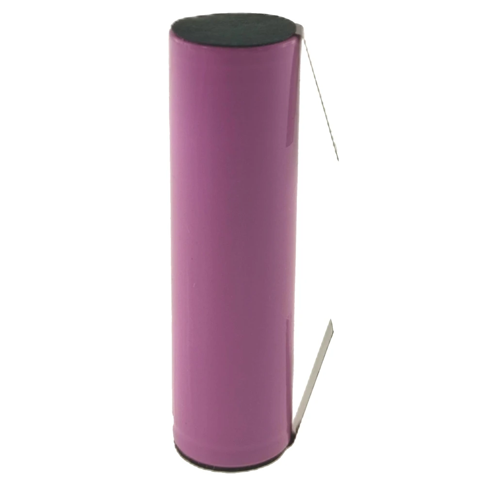 Pila recargable 18650 2600mAh con lengüeta para soldar en mano