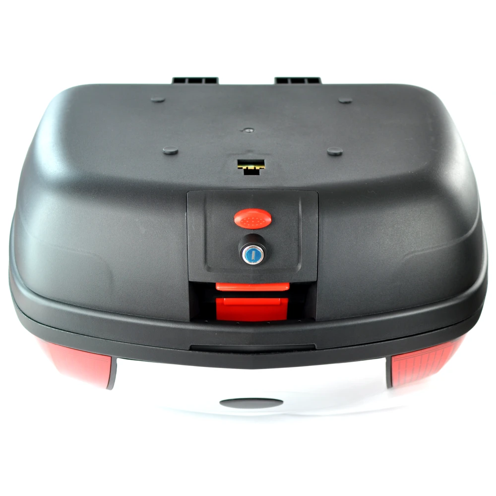 46 literes univerzális ezüst motoros doboz - XXL topcase zárral