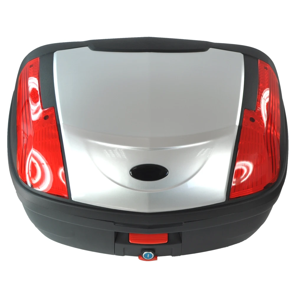 46 literes univerzális ezüst motoros doboz - XXL topcase zárral