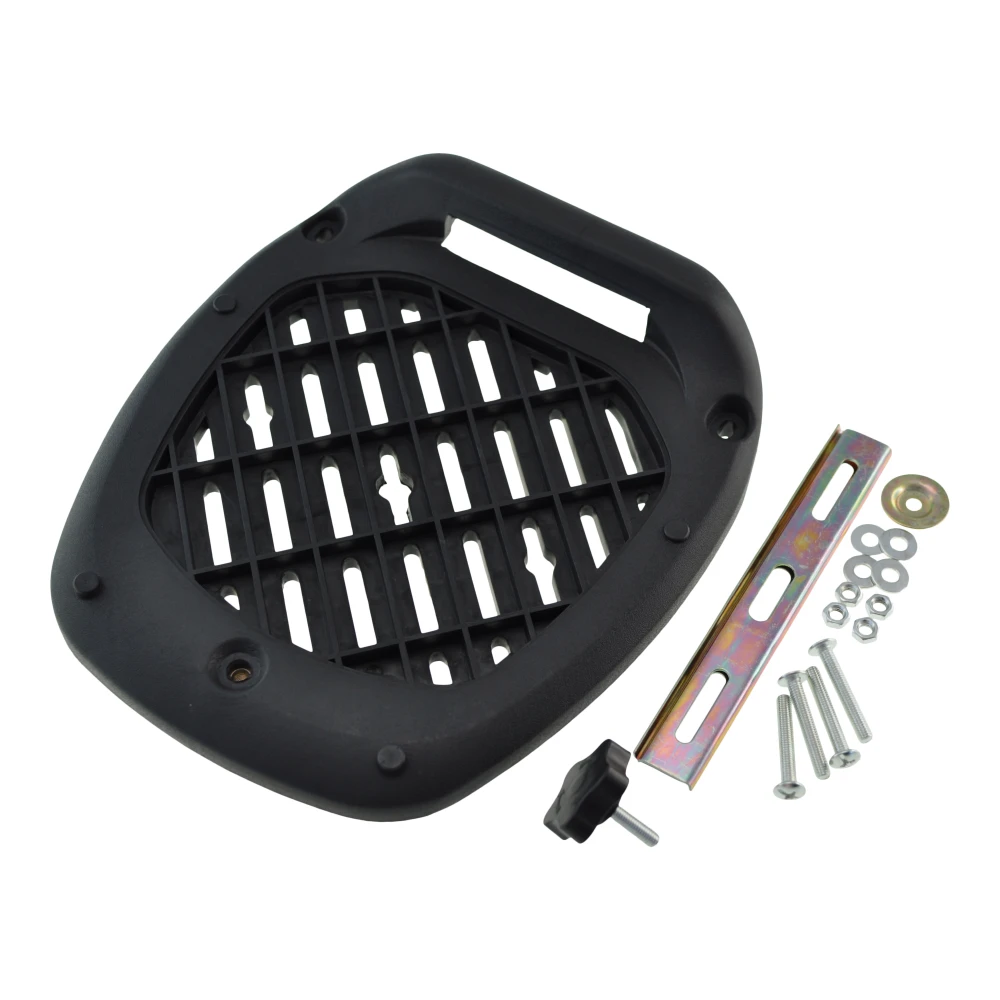 Baúl top case blanco para moto con cerradura y reflectantes