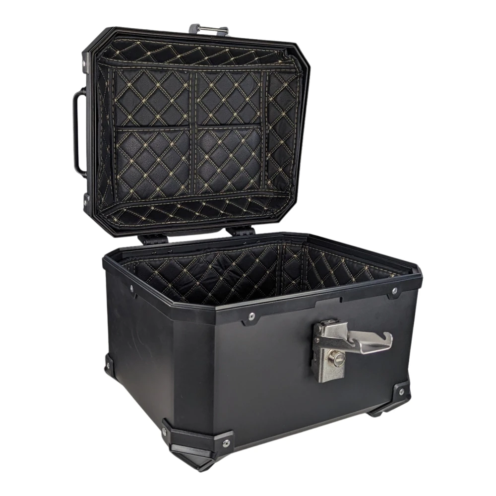 Univerzális 36L motoros topcase deréktámasszal és fekete ABS dobozzal