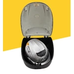 17L-es fekete JZH-818 kerékpáros sisaktartó doboz 1 sisakhoz, zárral