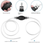 Herramienta de sifón manual para trasvasar gasolina y diésel con mangueras