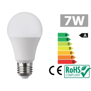 E27 LED izzó 7W 3300K meleg fény, alacsony fogyasztású