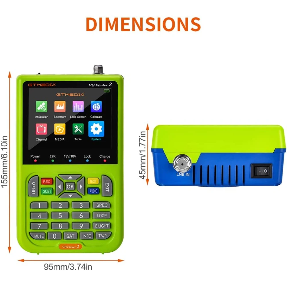 Freesat V8 Finder műholdkereső HD DVB-S/S2 hordozható