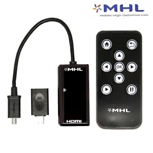 MHL–HDMI adapter kábel távirányítóval Galaxy S2, S3, S4, S5, Note 2, HTC One