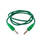 Cable de prueba banana macho a macho 4mm 1m verde con conectores de latón niquelado