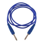 Cable de prueba flexible azul 14AWG con conectores banana macho a macho