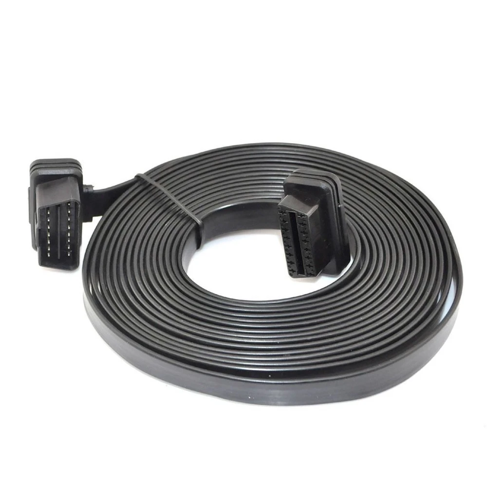 Cable de extensión OBD2 plano 5 metros para herramientas de diagnóstico automotriz