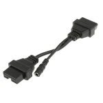 OBD1–OBD2 kábel Mitsubishi és Hyundai modellekhez - 12Pin–16Pin adapter