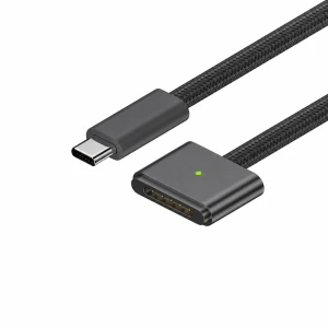 USB-C – MagSafe 3 140W töltőkábel MacBook Pro és Air – 2 m fonott, Űrszürke