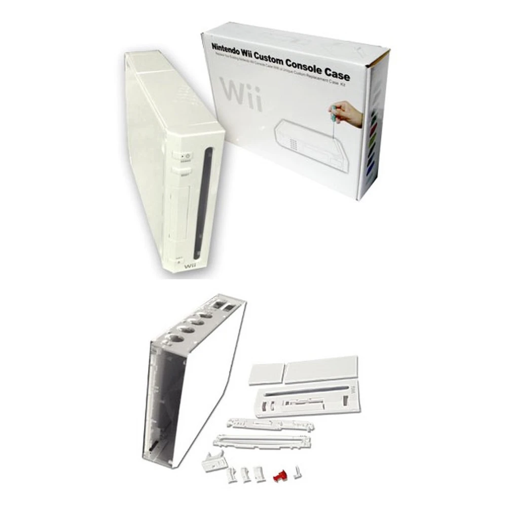 Nintendo Wii teljes fehér ház javításhoz gombokkal és csavarokkal