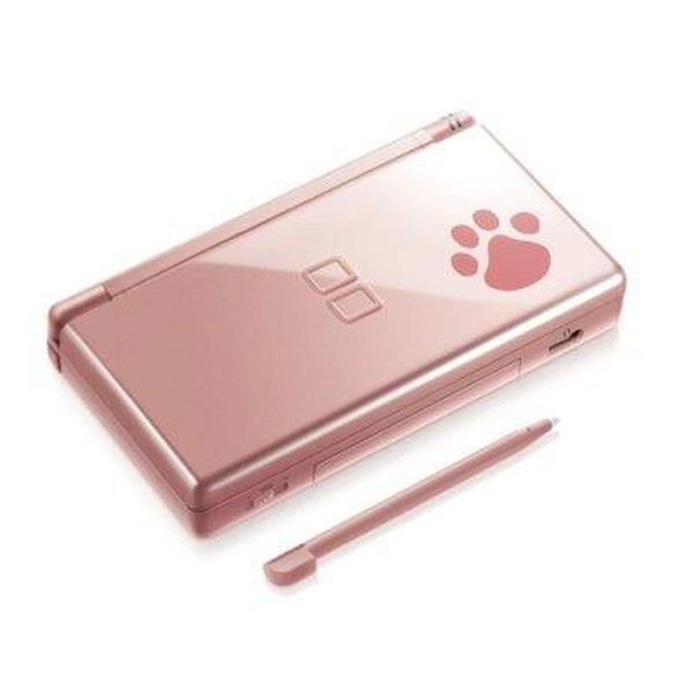 Csereház Nintendo DS Lite Nintendogs konzolhoz, metál rózsaszín mintával