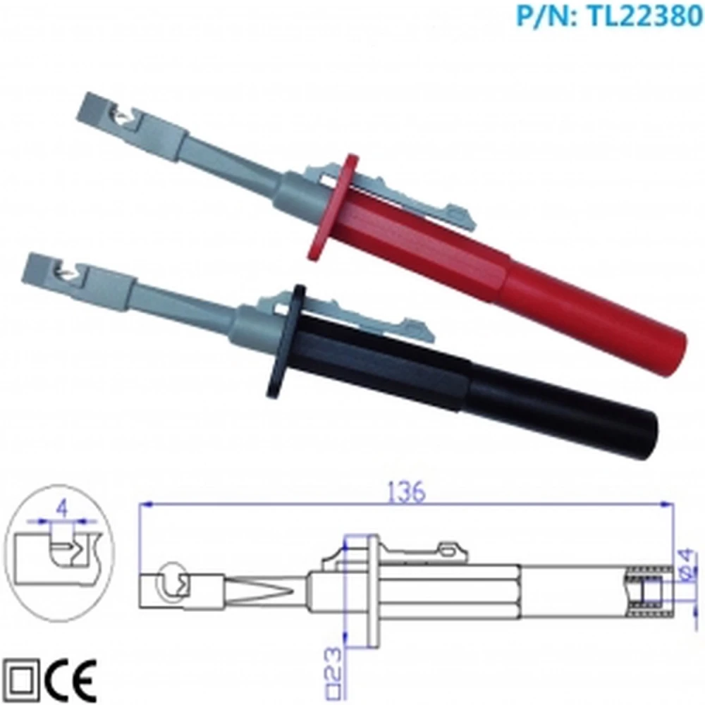 Szigetelt krokodilcsipesz catIII csatlakozóval TL22380 Amass
