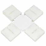 LED klipszes X alakú csatlakozó 10mm 4Pin 5050 RGB