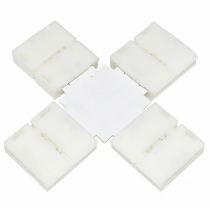 LED klipszes X alakú csatlakozó 10mm 4Pin 5050 RGB