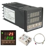Control temperatura digital Rex C100 con pantalla LED y botones de control
